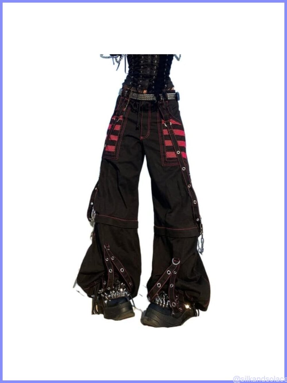 Y2K Baggy Wide Leg Bell Bottom Jeans Women Punk Goth Grunge Star Denim Pants